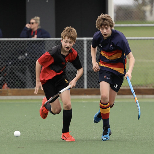 Cooper Ollerenshaw defends the ball