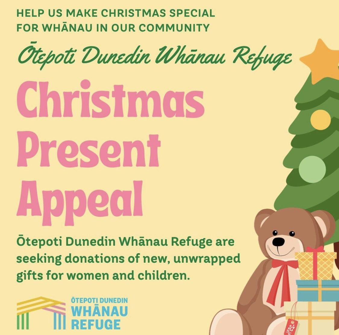 Ōtepoti Whānau Family Refuge Christmas Appeal 🎄