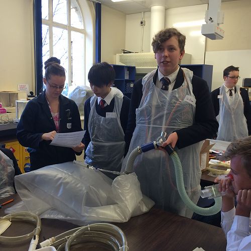 William with a Douglas bag