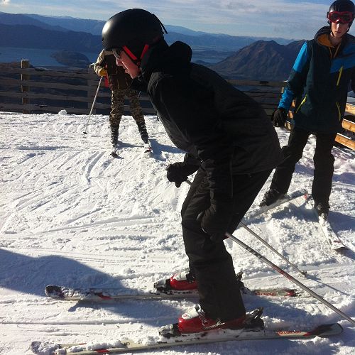Carving it up.