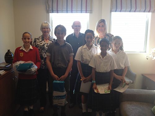 Prize winners celebrate along with the Art Exhibition judges