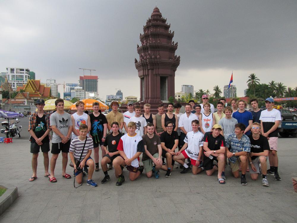 At the Independence Monument, Phnom Penh