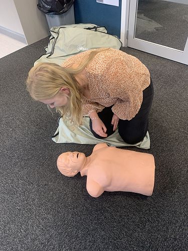 First aid training underway for Miss Matravers