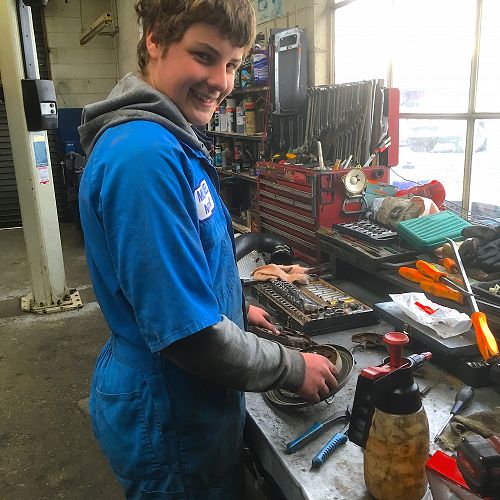 Angus McCutcheon ceaning up some motorcycle breaks&nbsp;