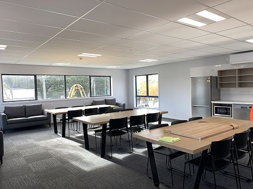 The new staffroom is coming together