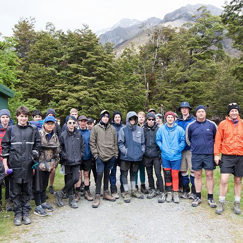Year 10 Camp - 10MB before setting off up the South Temple.