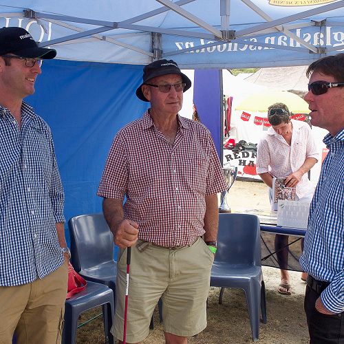 Neil Garry talks to father and son old boys, Murray and Ross Cockburn