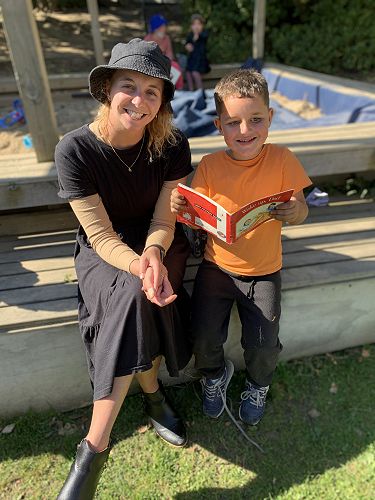 Miss Hardie is enjoying buddy reading
