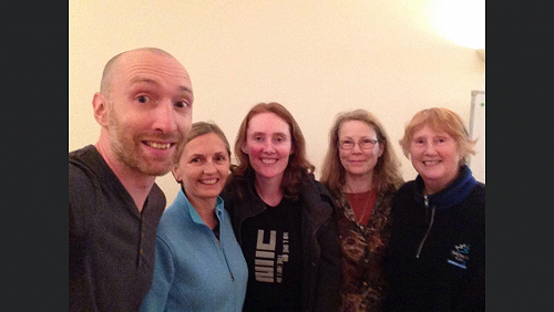 Corin Storkey of Seleno Health (guest speaker), Sue Steed (past Auckland CCSG President), Helen Millar and Bobbi Laing (current Auckland CCSG Co-Presidents), Sandy Millar (CCSG Secretary)