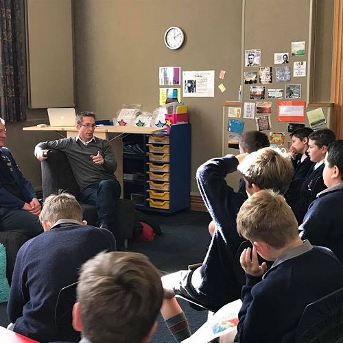 Old boys visit our current Year 7s