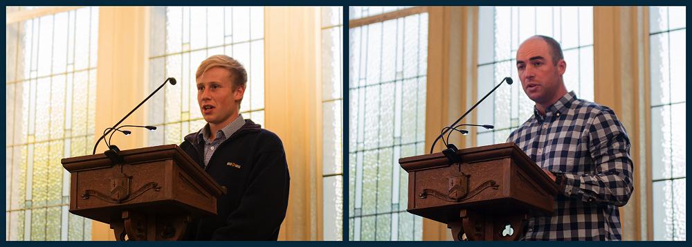 Lochie Bain and new boarding director, Mr Andrew Campbell