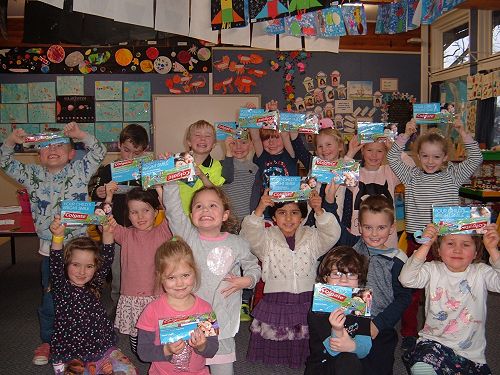 Free toothbrushes and toothpaste. for every Junior child.