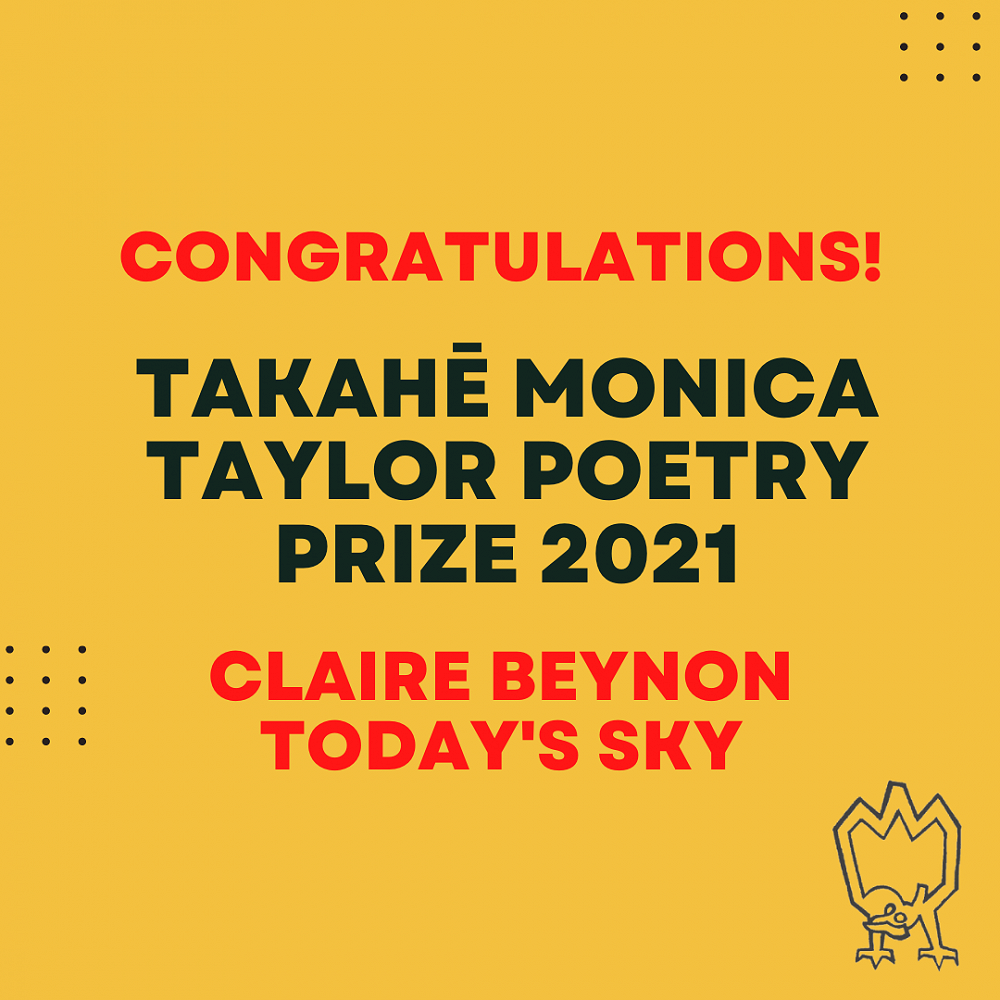 Announcing the winner of the 2021 Takahē Monica Taylor Poetry Prize judged by John Allison: