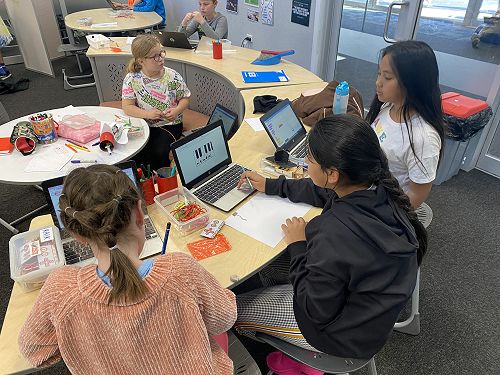 Exploring with Makey Makey kits.