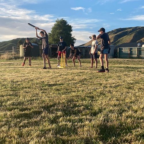 Y9 Camp - cricket to stretch the cycling legs
