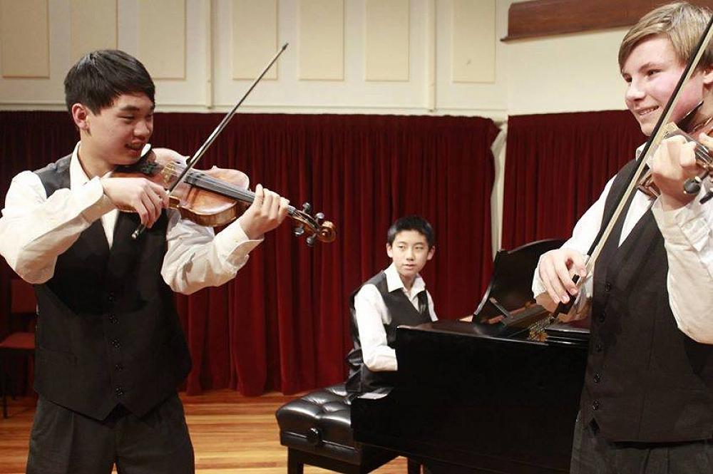 The McGlashan Trio performs at the Chamber Music New Zealand Competition