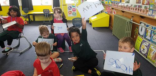 Writing our names