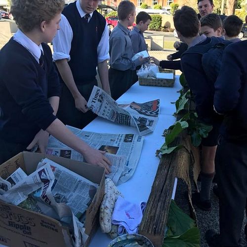 The Hangi ready to be handed out.&nbsp;