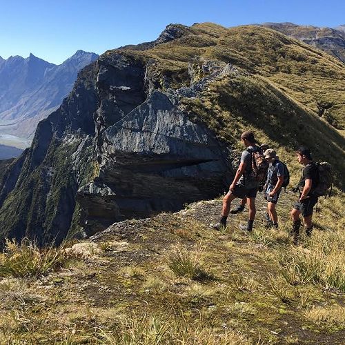 At the top of Cascade saddle on day two, the second alpine crossing of the challenge