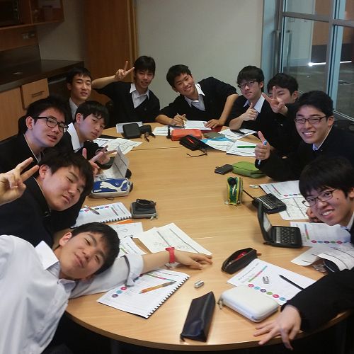 Ichikawa 2017 - one of the groups hard at work at John McGlashan.
