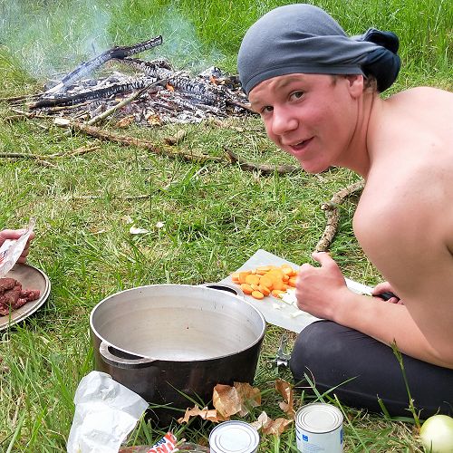 Dinner Time - Year 10 Rafting Camp