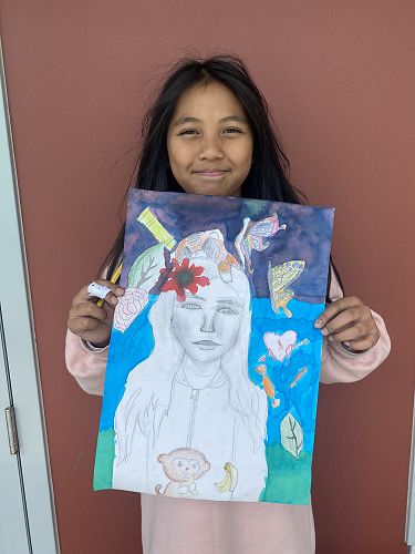 Self-Portrait inspired by Frieda Kahlo