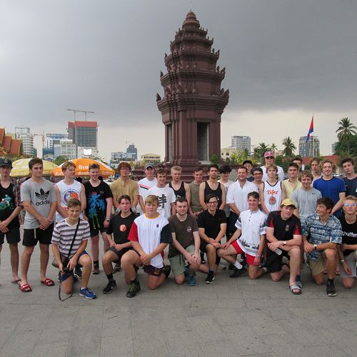 At the Independence Monument, Phnom Penh