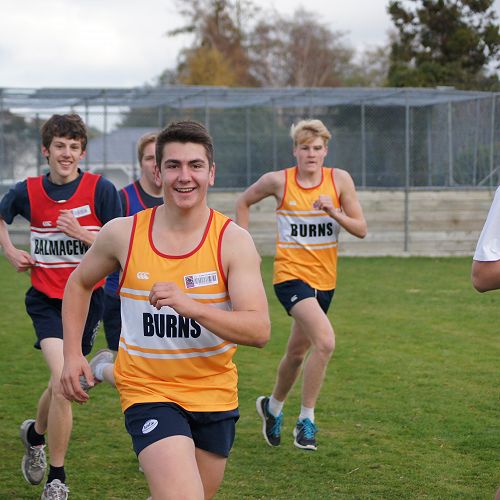 Senior students race in the cross country