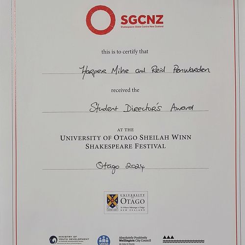 Behind the scenes of the Otago Regional Shakespeare Festival 2024