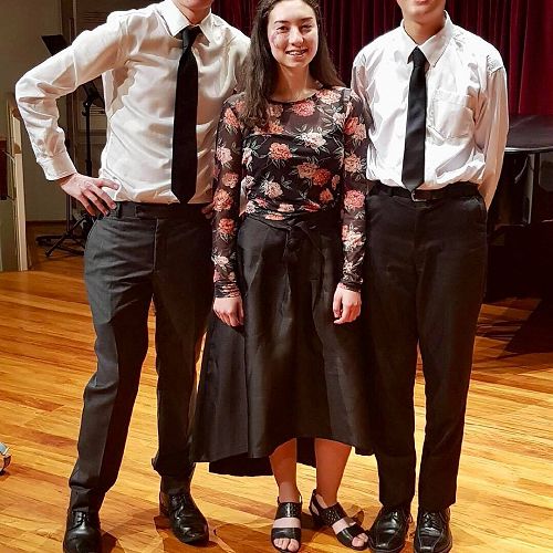 Chamber music regional winners Toitū trio