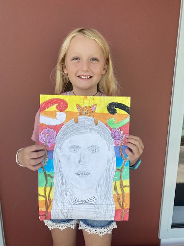 Self-Portrait inspired by Frieda Kahlo
