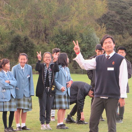 Charlie Geng from Hong Kong making new friends