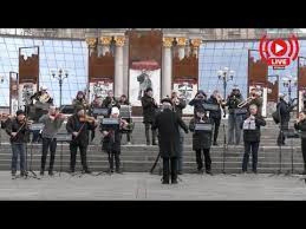 Kyiv Classic Orchestra performs concert on Maidan Square