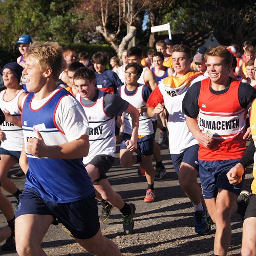 They're off - the senior cross country begins