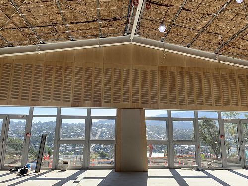 The beautiful new hall is coming together