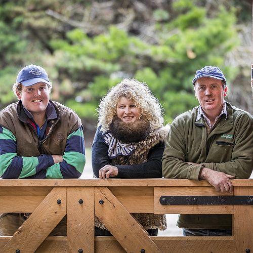 Lachie, Susie and John Elliot at Lammermoor Distillery