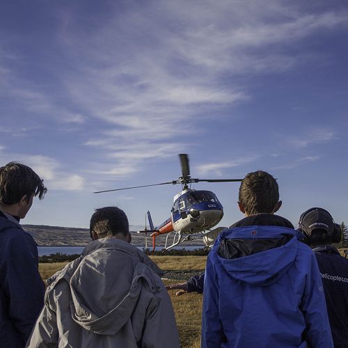 Early morning Helicopter flight.