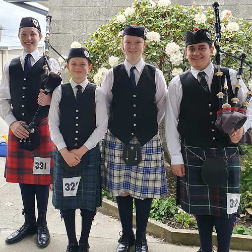 Invercargill Solos - from left to right: OE Haywood (Year 10), Daniel O&rsquo;Brien (JMC Year ), Poppy Hayward (Year 11, Logan Park High School), Qwenton McKenzie (JMC Year 9)  