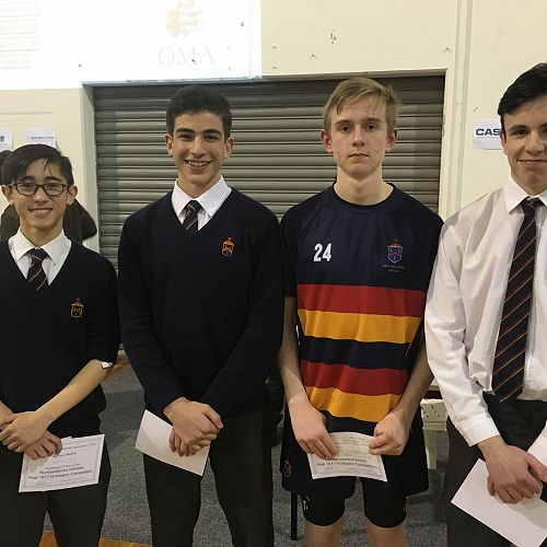 Year 10 - 2nd Place:&nbsp; William Tong, Ali Dohan, Jed Thomson-Fawcett and Mason Prentice
