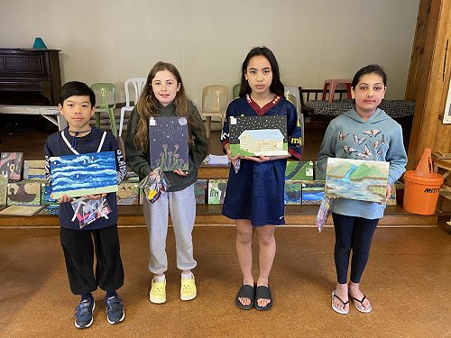 Camp Art Competition winners. 1st Place was Angelina.