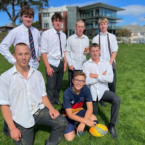 Ross house winning the Senior Interhouse minors - with expert ref Ruan