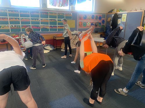 The PAL team take yoga at lunchtime