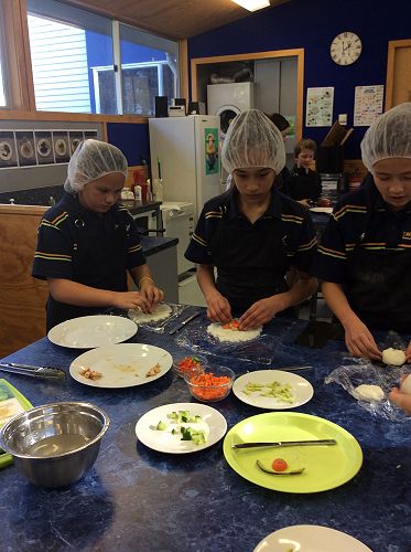 Careful preparation of rice balls