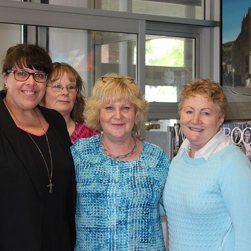 Partygoers Ms Fridd, Mrs Archer, Mrs Garry and Mrs North.