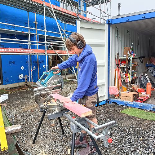 Tate Cameron with Tony Illingworth Building