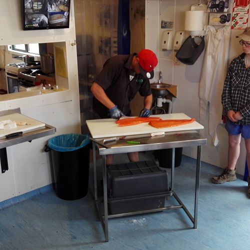 Salmon farm tour