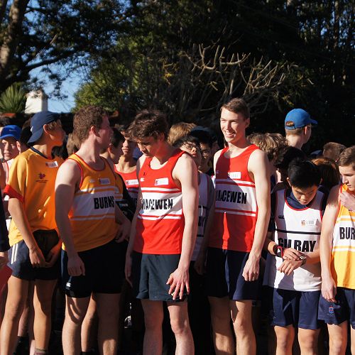 Senior students gather for race briefing