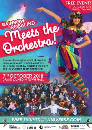 Rainbow Rosalind and the Dunedin Youth Orchestra are proud to present: RAINBOW ROSALIND MEETS THE ORCHESTRA!