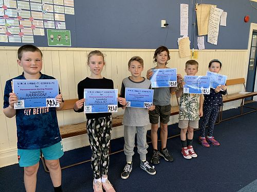 Senior assembly certificates for perseverance during fitness