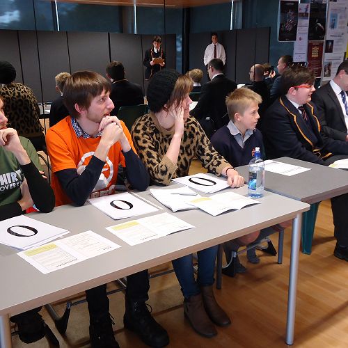 Improsaurus judges&nbsp; from the Fortune Theatre